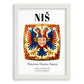 Niš, Serbia – Travel Wall Decor, placed in minimal white frame