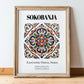 Soko Banja, Serbia – Travel Print, in wooden frame leaning on the floor