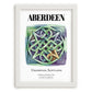 Aberdeen, Scotland – World Heritage Travel Poster, placed in minimal white frame