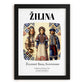 Žilina, Slovakia – Travel Poster, in sleek black frame