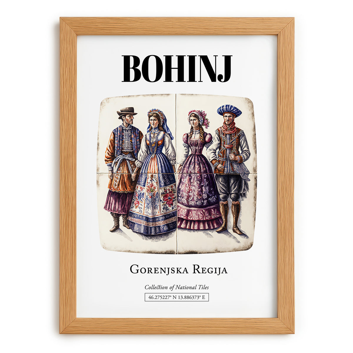 Bohinj, Slovenia – Travel Wall Art, set in oak frame