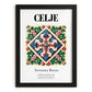 Celje, Slovenia – Minimalist Travel Print, in sleek black frame