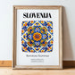 Slovenija, Slovenia – Travel Wall Art, in wooden frame leaning on the floor