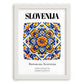 Slovenija, Slovenia – Travel Wall Art, placed in minimal white frame