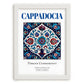 Cappadocia, Turkey – Vintage Travel Poster, placed in minimal white frame