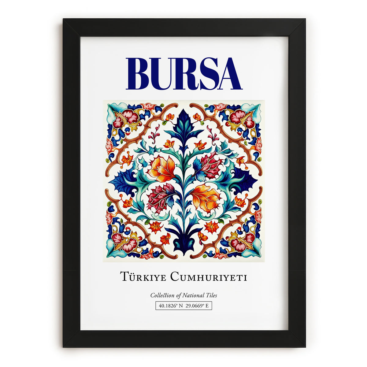 Bursa, Turkey – Dream Destination Decor, in sleek black frame