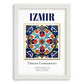 Izmir, Turkey – Tourist Destination Poster, placed in minimal white frame