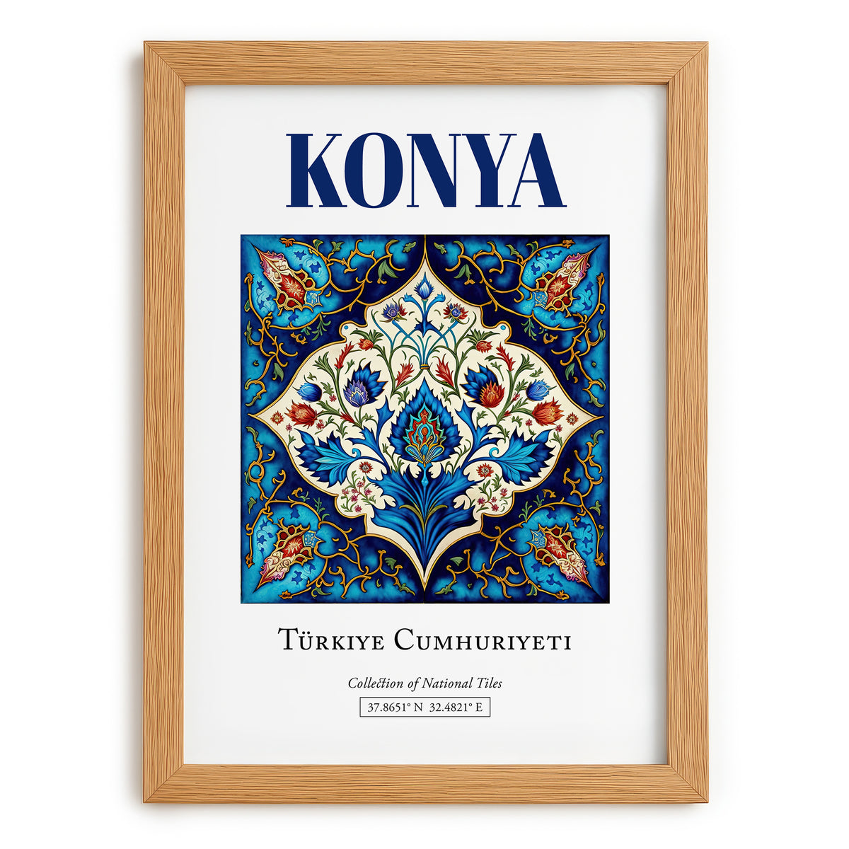 Konya, Turkey – Travel Wall Art, set in oak frame
