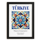 Türkiye, Turkey – Architectural Travel Art, in sleek black frame