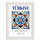 Türkiye, Turkey – Architectural Travel Art, placed in minimal white frame