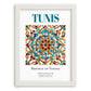 Tunis, Tunisia – Travel Print, placed in minimal white frame