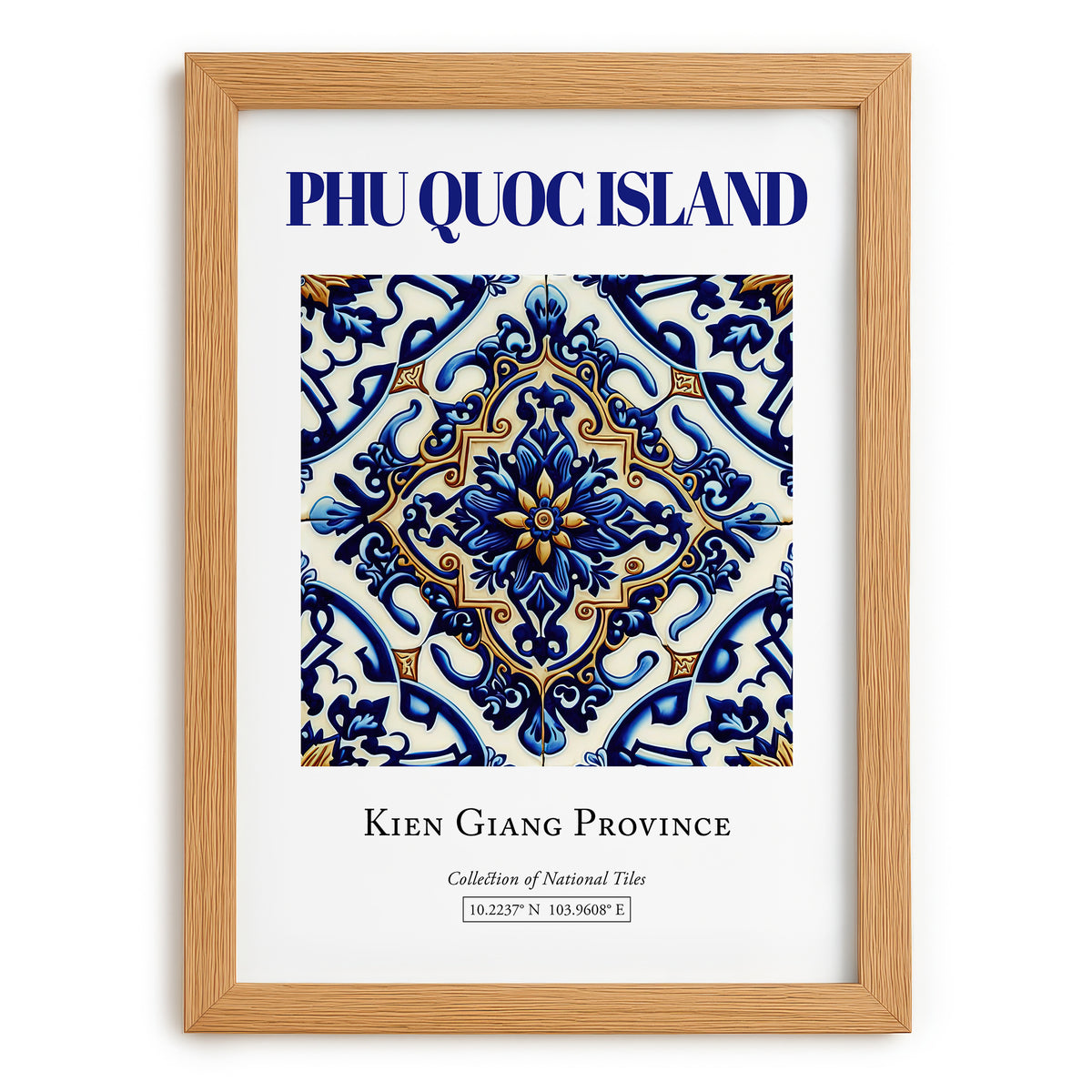 Phu Quoc Island, Vietnam – Cultural Heritage Wall Art, set in oak frame