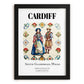 Cardiff, Wales – Travel Print, in sleek black frame
