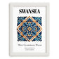 Swansea, Wales – Travel Wall Decor, placed in minimal white frame