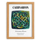 Caernarfon, Wales – Travel Poster, set in oak frame