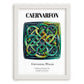 Caernarfon, Wales – Travel Poster, placed in minimal white frame