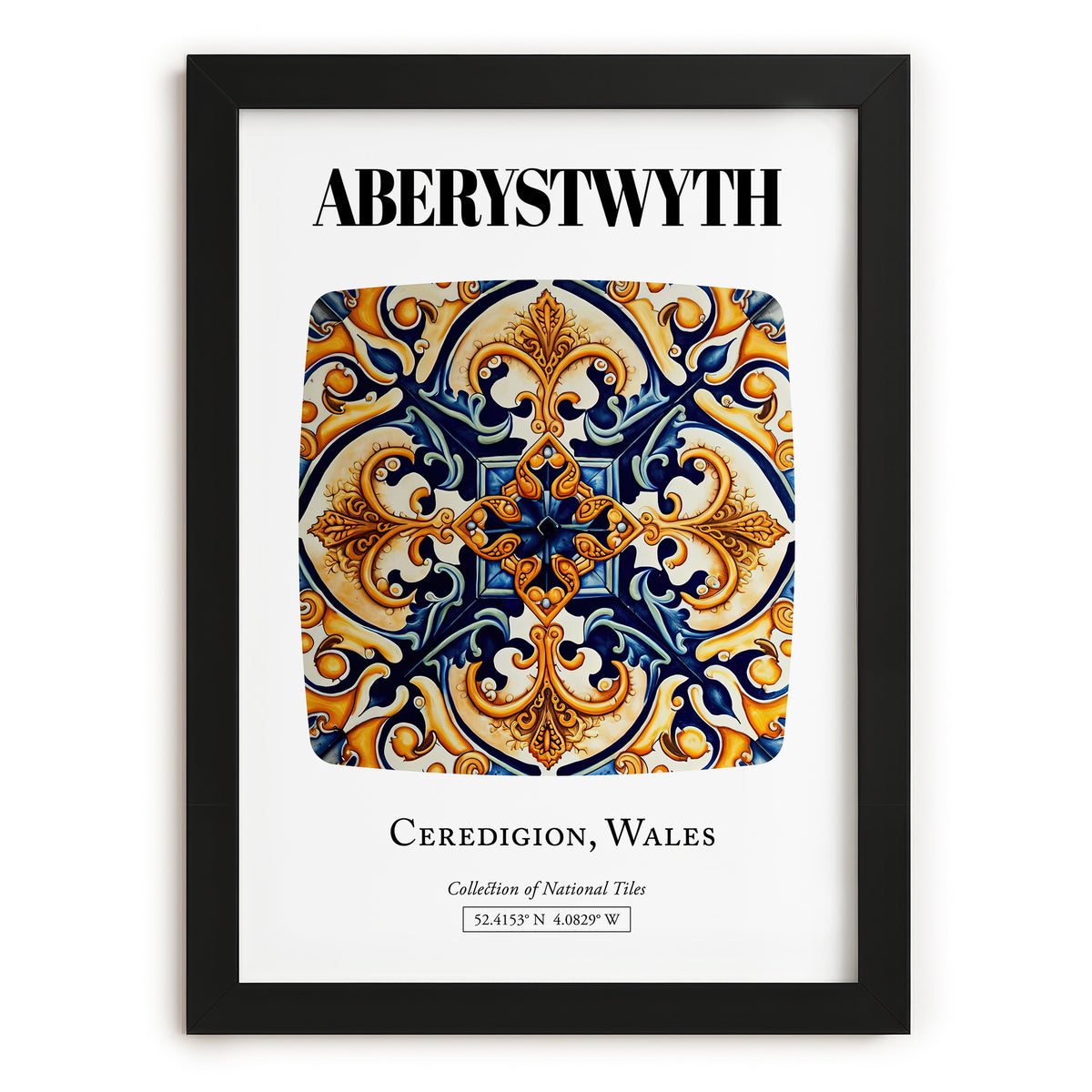 Aberystwyth, Wales – Travel Poster, in sleek black frame