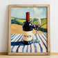 Mencí – Spanish Red Wine, Vinoteca Still Life, no-text version framed in wood