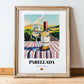 Parellada – Spanish White Wine, Wine Bar Wall Art, in wooden frame leaning on the floor