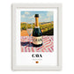 Cava – Spanish Sparkling Wine, Tasting Room Still Life, placed in minimal white frame