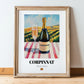 Corpinnat – Spanish Sparkling Wine, Wine Bar Wall Art, in wooden frame leaning on the floor