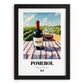 Pomerol – French Red Wine, Vinoteca Still Life, in sleek black frame
