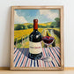 Saint-Émilion – French Red Wine, Vinoteca Still Life, no-text version framed in wood