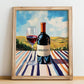 Languedoc – French Red Wine, Enoteca Wall Decor, no-text version framed in wood