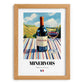 Minervois – French Red Wine, Wine Bar Print, set in oak frame