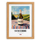Sancerre – French White Wine, Wine Bar Poster, set in oak frame