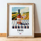 Tavel – French Rose Wine, Vineyard Terrace Print, in wooden frame leaning on the floor