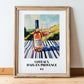 Coteaux d'Aix-en-Provence – French Rose Wine, Vineyard Terrace Wall Art, in wooden frame leaning on the floor