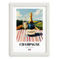 Champagne – French Sparkling Wine, Enoteca Still Life, placed in minimal white frame