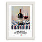 Brunello di Montalcino – Italian Red Wine, Vineyard Terrace Print, placed in minimal white frame