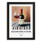 Aglianico del Vulture – Italian Red Wine, Bodega Wall Decor, in sleek black frame