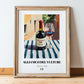 Aglianico del Vulture – Italian Red Wine, Vineyard Terrace Poster, in wooden frame leaning on the floor