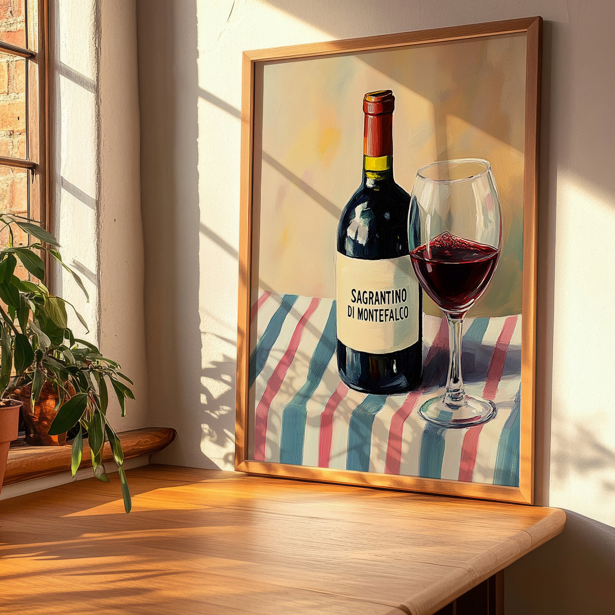 Sagrantino di Montefalco – Italian Red Wine, Wine Bar Poster, clean layout with no caption