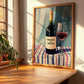 Cannonau di Sardegna – Italian Red Wine, Wine Bar Wall Art, clean layout with no caption