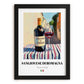 Sangiovese di Romagna – Italian Red Wine, Wine Bar Poster, in sleek black frame