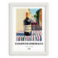 Sangiovese di Romagna – Italian Red Wine, Wine Bar Poster, placed in minimal white frame