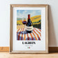 Lagrein – Italian Red Wine, Vinoteca Wall Art, in wooden frame leaning on the floor