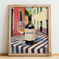 Soave – Italian White Wine, Wine Bar Wall Decor, no-text version framed in wood