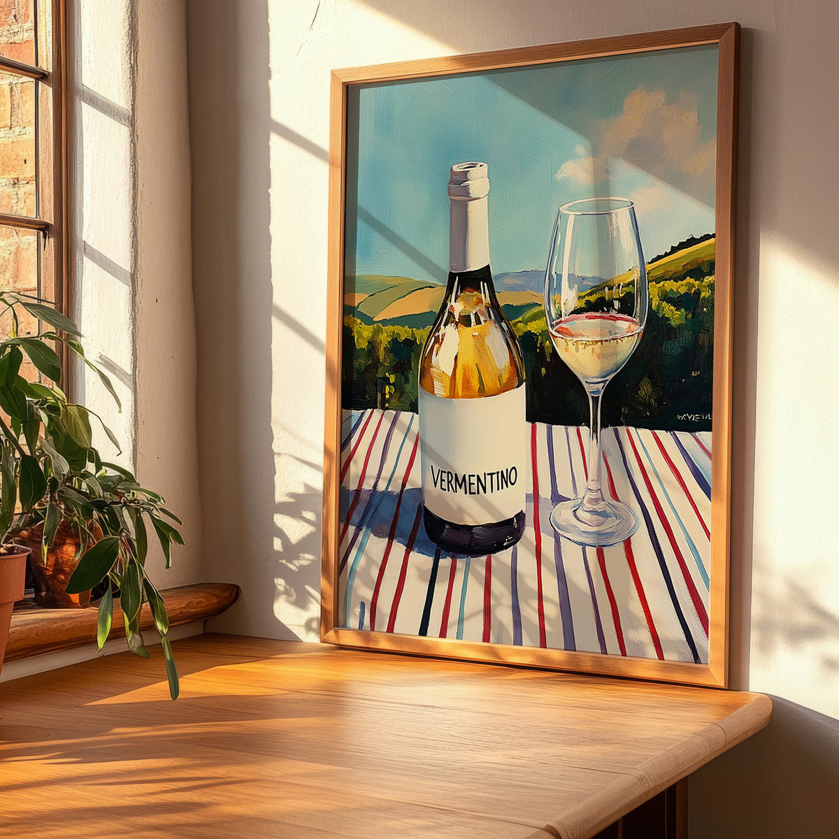 Vermentino – Italian White Wine, Vinoteca Poster, clean layout with no caption