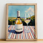 Vermentino – Italian White Wine, Vinoteca Poster, no-text version framed in wood