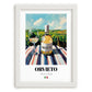 Orvieto – Italian White Wine, Wine Bar Illustration, placed in minimal white frame
