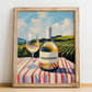 Passerina – Italian White Wine, Bodega Painting, no-text version framed in wood