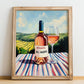 Rosato del Salento – Italian Rose Wine, Wine Bar Poster, no-text version framed in wood