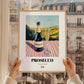 Prosecco – Italian Sparkling Wine, Vineyard Terrace Wall Decor, styled in a charming Paris street view