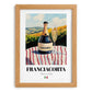 Franciacorta – Italian Sparkling Wine, Vineyard Terrace Print, set in oak frame